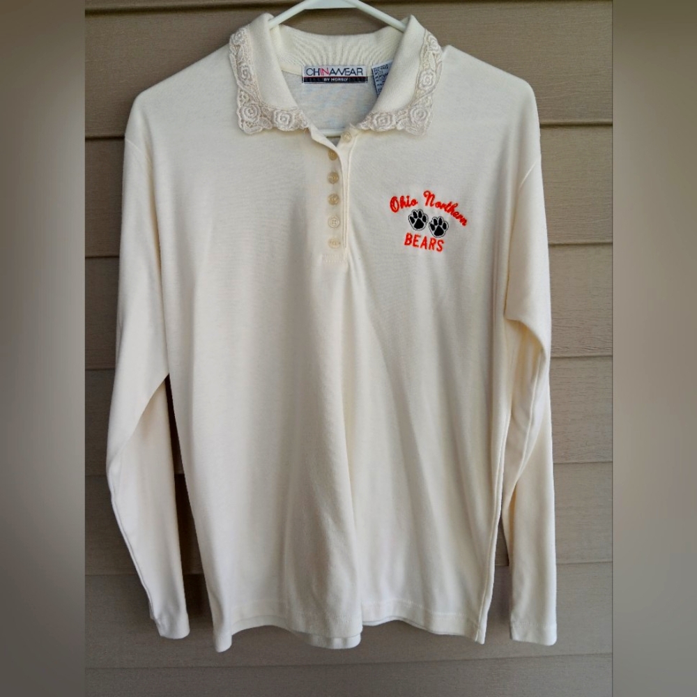 Vintage Ladies Ohio Northern Bears L/S Shirt Size Medium